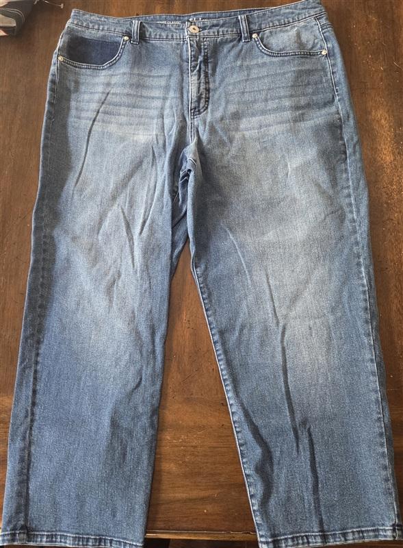 NWOTD Style & Co 16W Vintage Classic Blue Stone Wash CapiJeans 133300