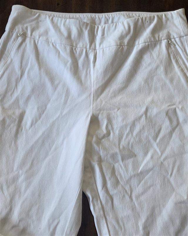 NWOTD Soft Surrounding PXL Superla Pull On Stretch Ankle Pants White 133303