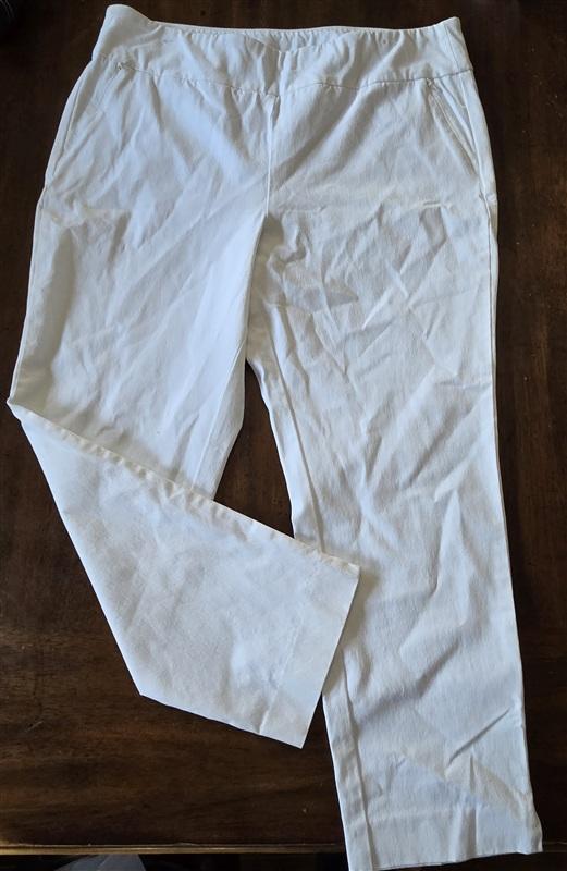 NWOTD Soft Surrounding PXL Superla Pull On Stretch Ankle Pants White 133303