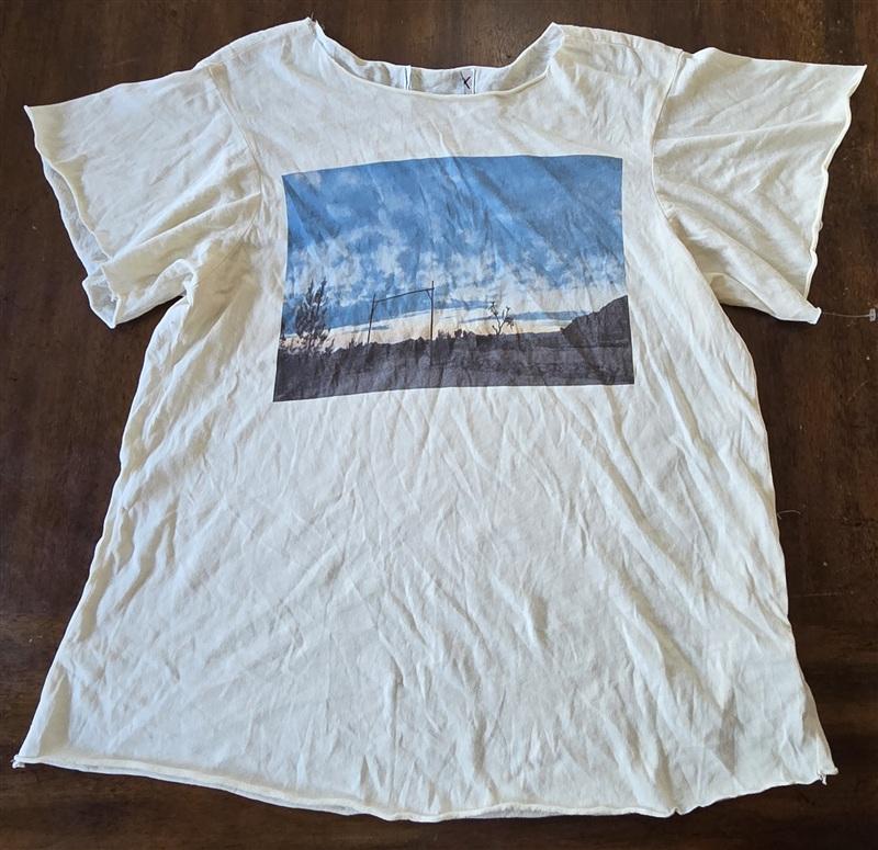 NWOTD Wildfox Open Range Ranch Graphic T Shirt Raw Hem T Shirt 133304