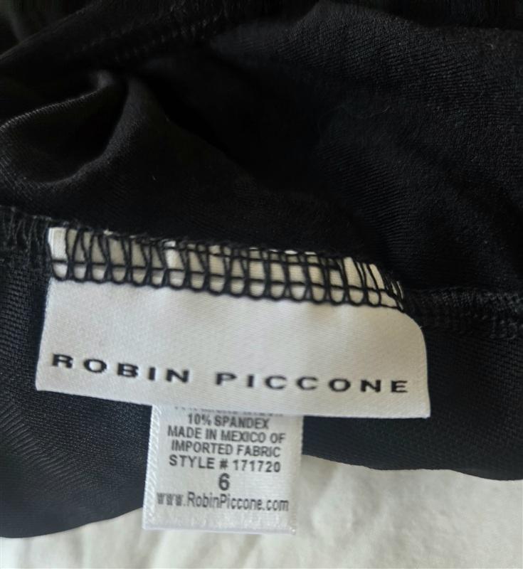 NWT Robin Piccone 6 Keyhole Hi Neck Bow Black 1pc Swimsuit 133314