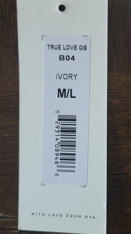 NWT Montelle Rya Collection M/L True Love Gift Bag Thong Garter White 133315