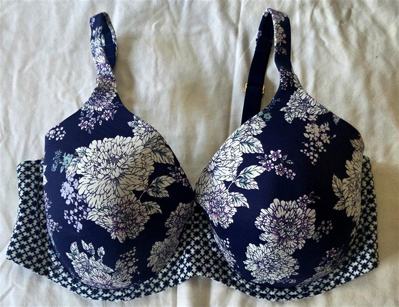 NWOT Soma 40DDD Embraceable Full Coverage Underwire Bra Blue Floral 133316