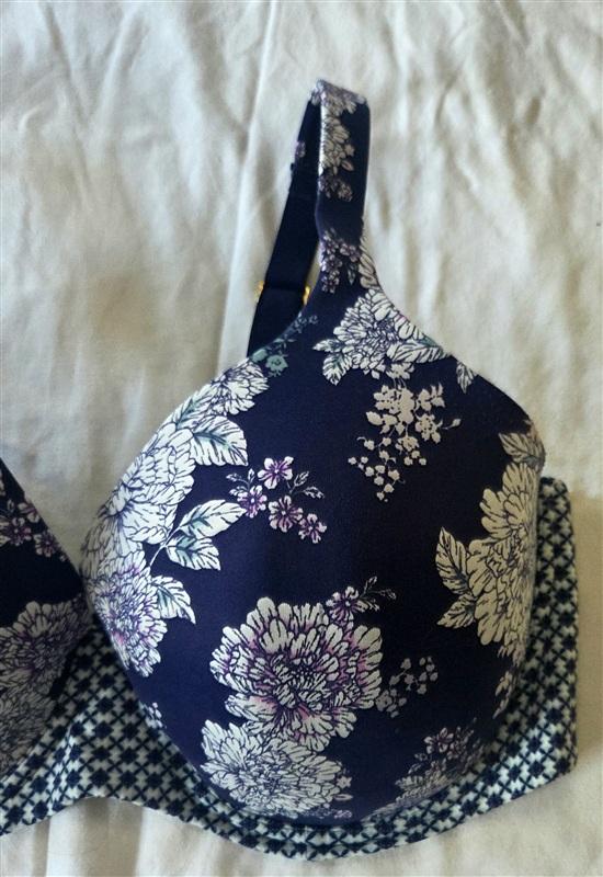 NWOT Soma 40DDD Embraceable Full Coverage Underwire Bra Blue Floral 133316
