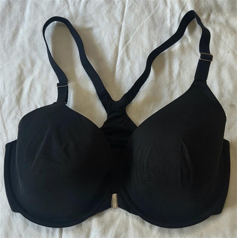 NWOT Soma 34DD Memorable Full Coverage Front Close Racerback Bra Black 133317