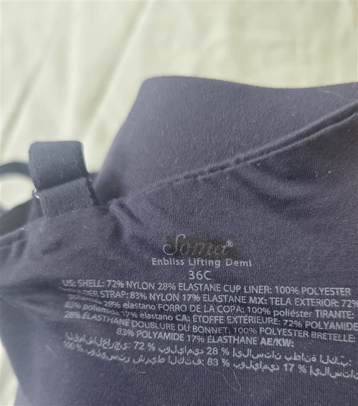 NWOT Soma 36c Enbliss Lifting Demi Underwire Bra Navy Blue 133321