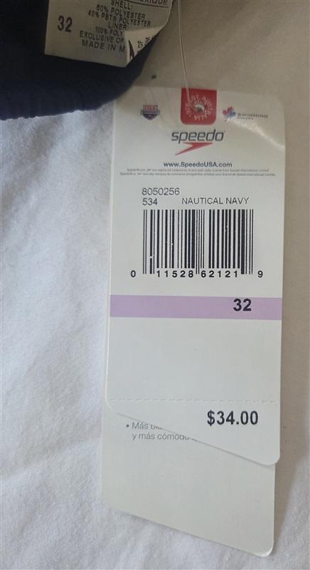 NWT Speedo 32 Endurance Swim Bottom Navy Blue 133325
