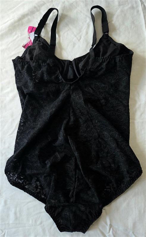 NWT Maidenform 38B Firm Control Lace Body Shaper 3008 Black 133327
