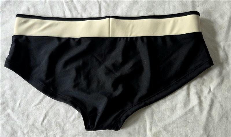 NWOT Seea SMALL Black Ivory Color Block Cheeky Bikini Swim Bottom 133335