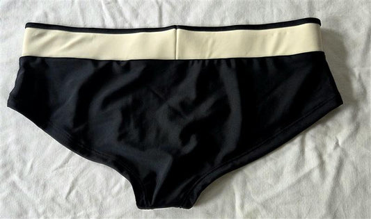 NWOT Seea SMALL Black Ivory Color Block Cheeky Bikini Swim Bottom 133335