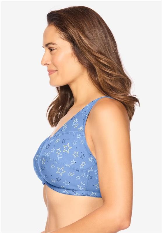 NWOT Comfort Choice 54G Wirefree Front Hook Seamless Bra Gray 133337
