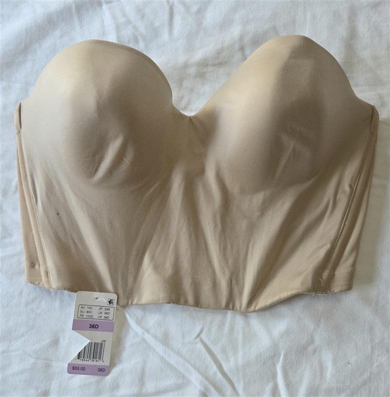 NWT b.tempt'd 38D Wacoal Backless Strapless Longline Bra 959281 Beige 133338