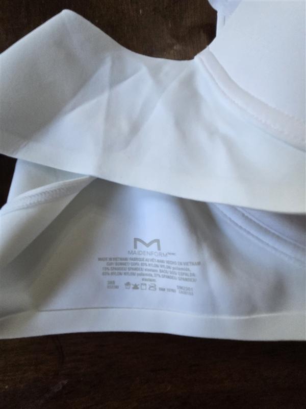 NWOT Maidenform 36B DM2301 One Fabulous Fit 2.0 Wireless Bra White 133340
