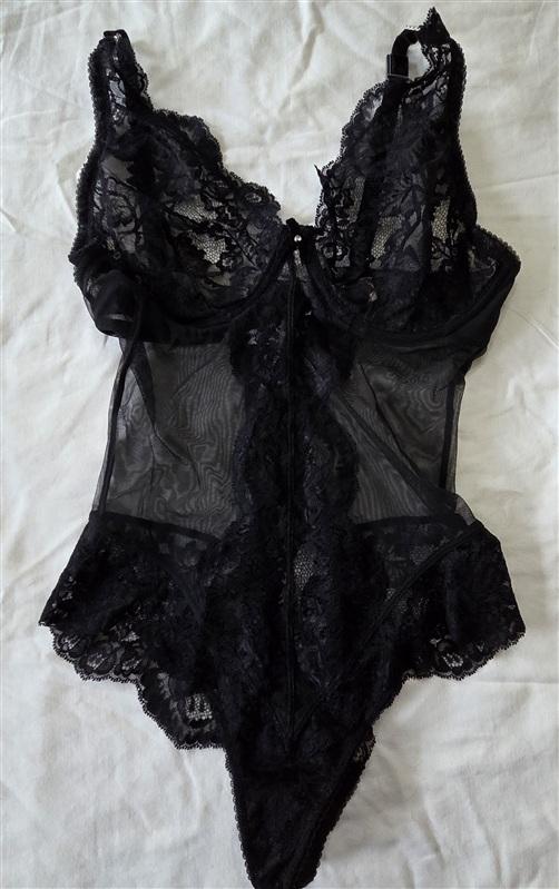 NWOT Dita Von Tease 32D Babydoll Bodysuit Black 133342