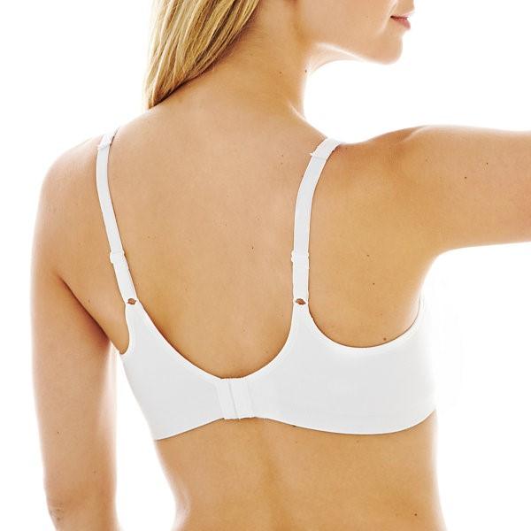 NWOT Bali 40C Comfort Revolution Wirefree Bra 3463 White Polka Dot 133345