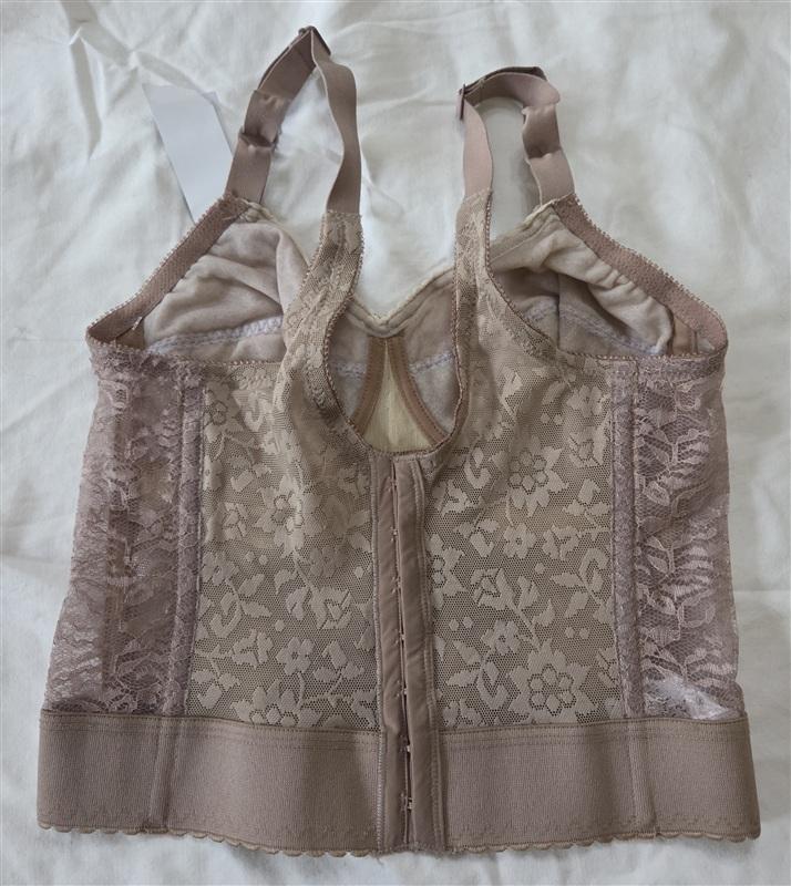 NWT Rago 34C Lacette Longline Wireless Expandable Cup Bra Mocha 133347