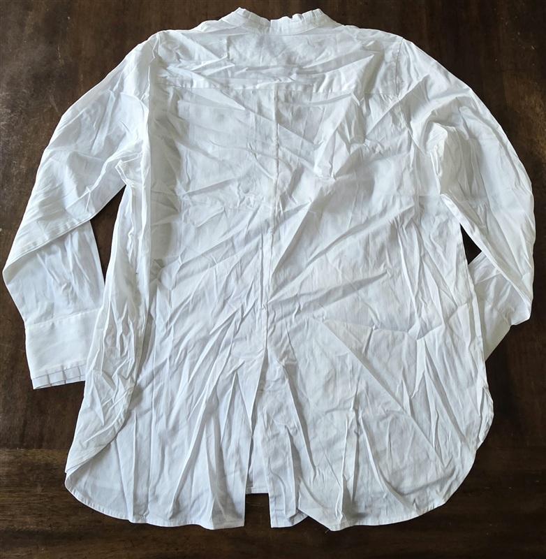 NWOT Soft Surroundings Petite L White Pleated Front Button Down Shirt 133360