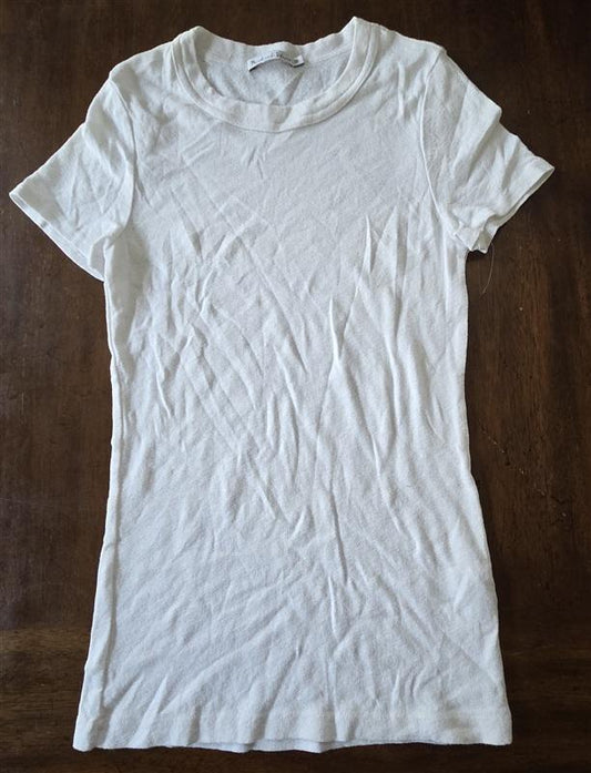 NWOTD Michael Stars OS Shine Scoop Neck White Sparkle Tank Top 133363