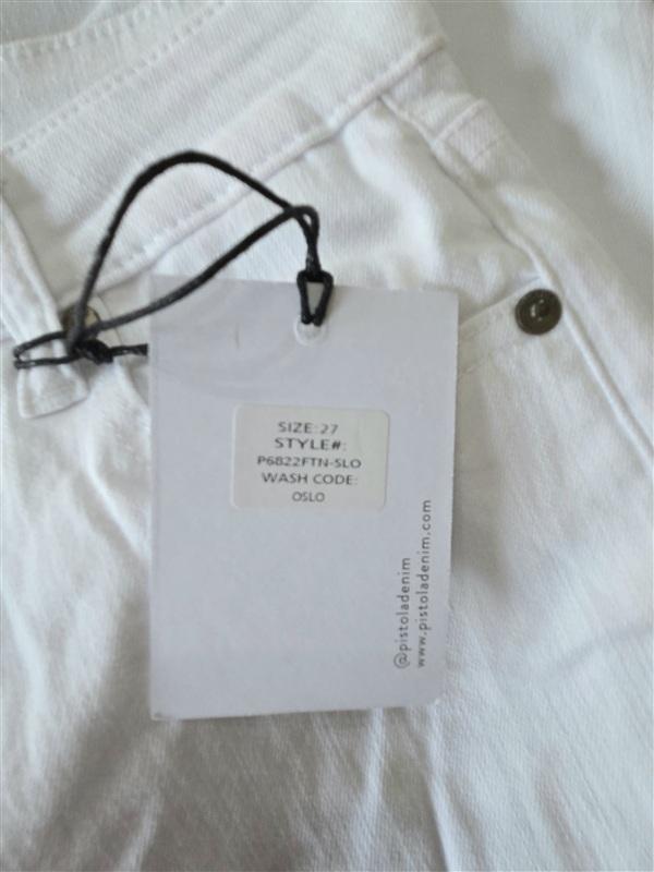 NWTD Pistola 27 Jennifer Oslo White High Waisted Skinny Jeans 133364