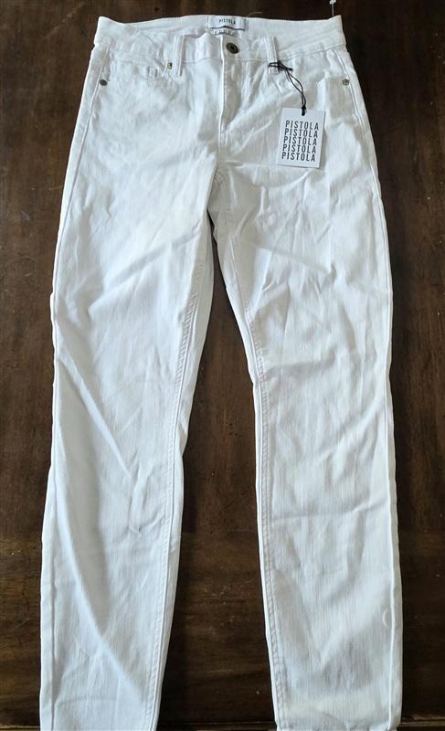 NWTD Pistola 27 Jennifer Oslo White High Waisted Skinny Jeans 133364