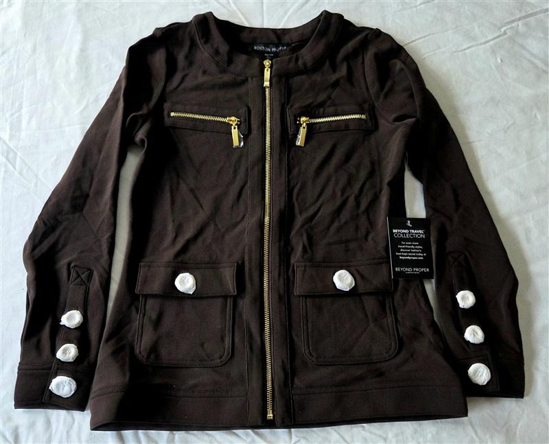 NWT Boston Proper XXS Beyond Travel Palazzo Jacket & Pants Brown 133366