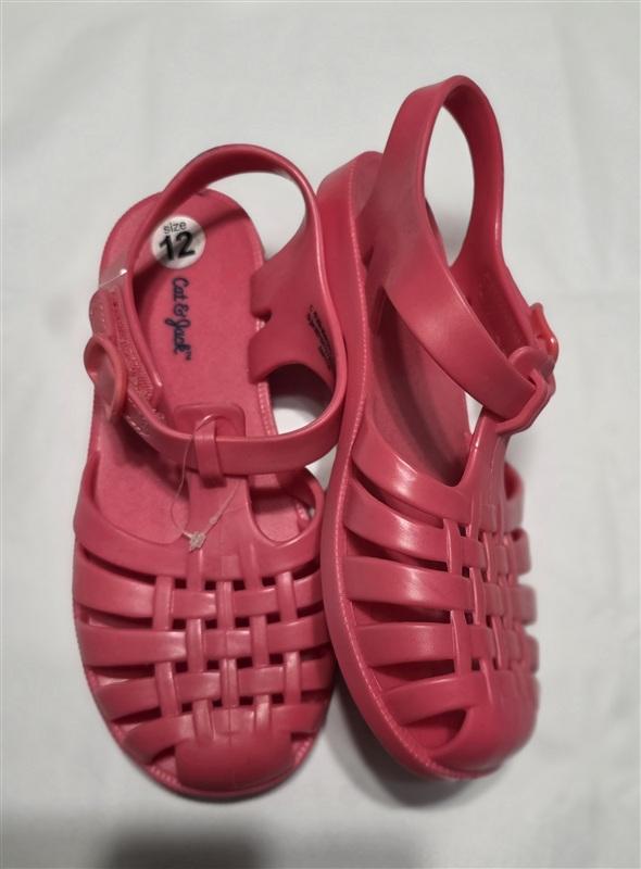 NEW Cat & Jack 12 Sunshine Pink Jelly Girls Strappy Sandal 133374