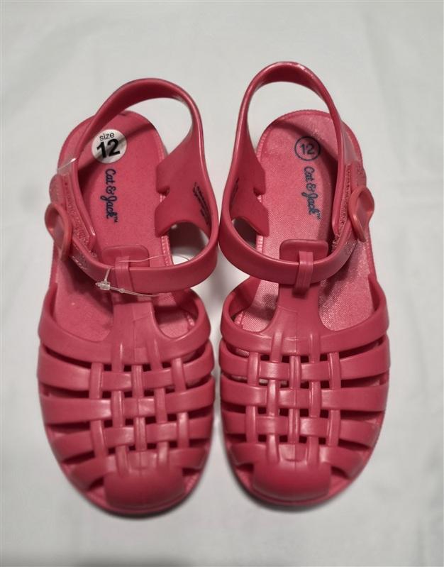 NEW Cat & Jack 12 Sunshine Pink Jelly Girls Strappy Sandal 133374