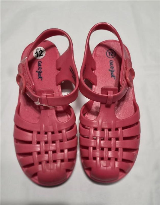 NEW Cat & Jack 12 Sunshine Pink Jelly Girls Strappy Sandal 133374