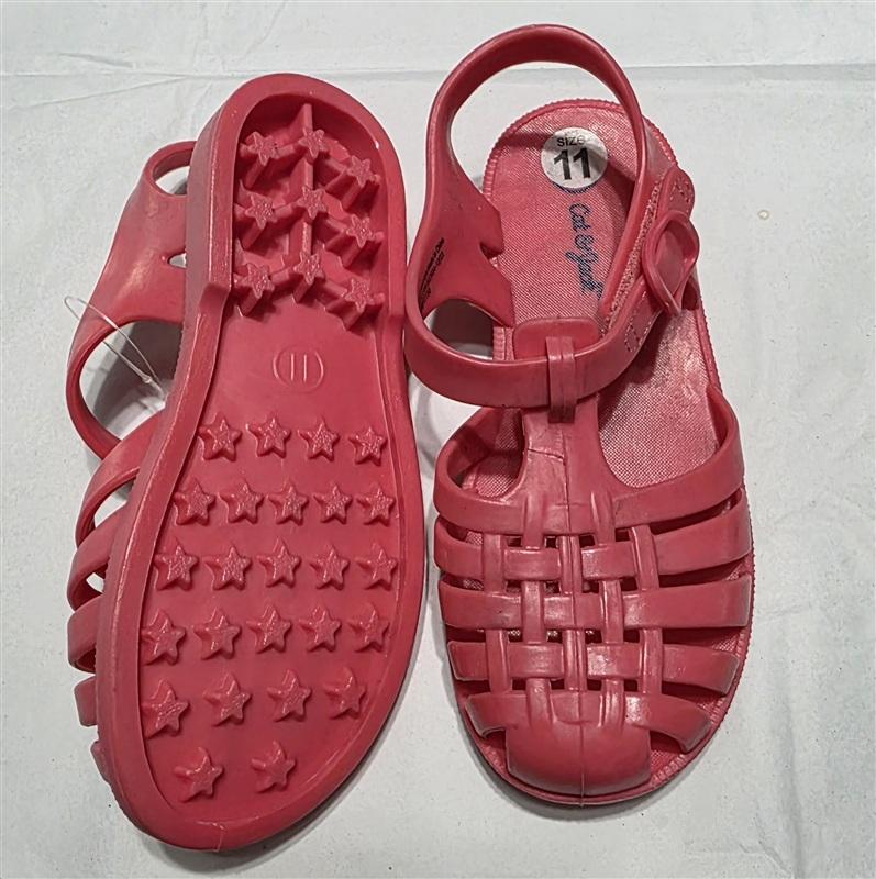 NEW Cat & Jack 11 Sunshine Pink Jelly Girls Strappy Sandal 133375
