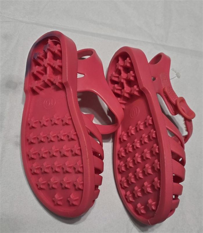 NEW Cat & Jack 10 Sunshine Pink Jelly Girls Strappy Sandal 133376