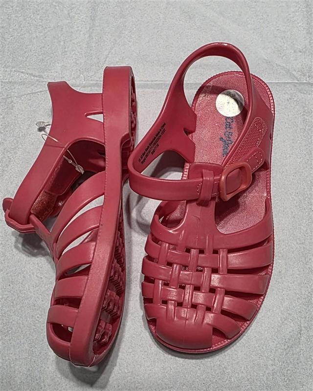 NEW Cat & Jack 10 Sunshine Pink Jelly Girls Strappy Sandal 133376