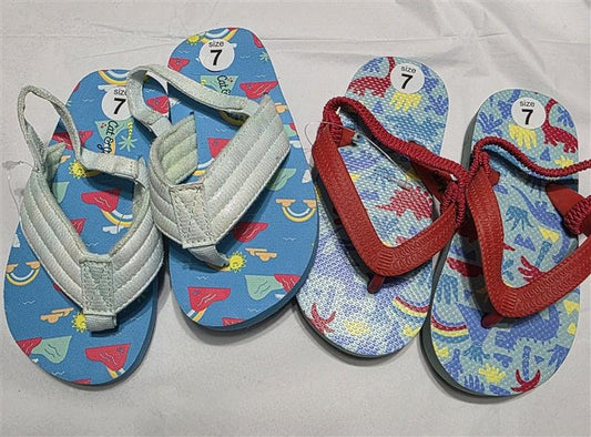 NEW Cat & Jack 7 Child 2pr Unisex Flip Flop Thong Sandal 133378