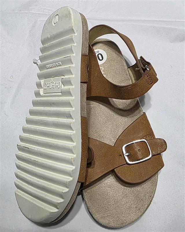 NEW Cat & Jack 10 Cognac Shaelyn Buckle Girls Comfort Sandal 133382