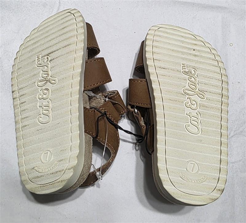 NEW Cat & Jack 7 Cohen Fisherman Comfort Sandal Brown 133385