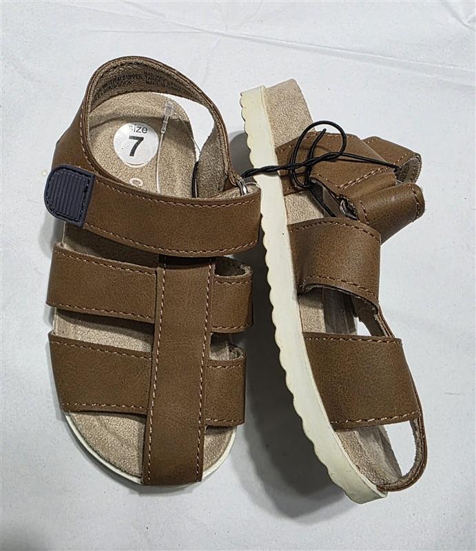 NEW Cat & Jack 7 Cohen Fisherman Comfort Sandal Brown 133385