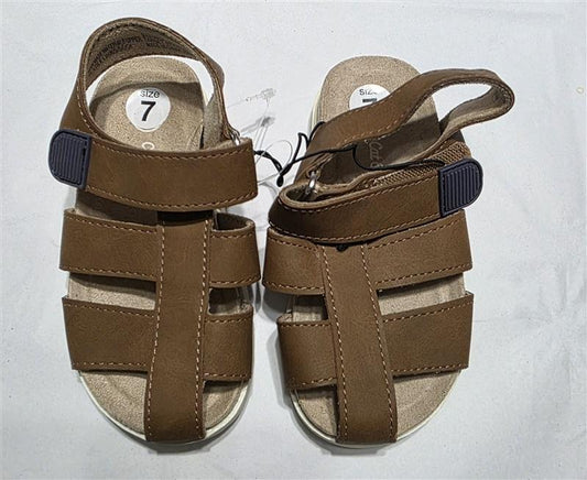 NEW Cat & Jack 7 Cohen Fisherman Comfort Sandal Brown 133385
