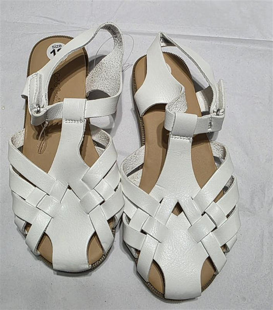 NEW Cat & Jack 12 Ella Fisherman Comfort Sandal White 133387