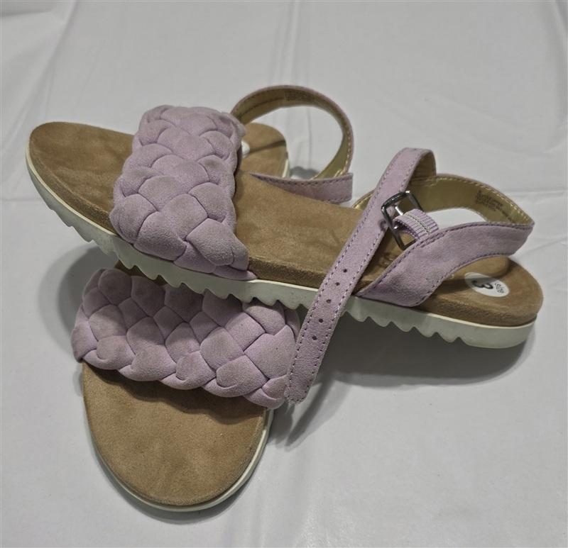 NEW Cat & Jack 3 Purple Braided Comfort Sandal White 133393