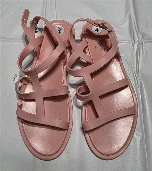 NEW Cat & Jack 4 Sunshine Pink Jelly Girls Strappy Sandal 133394