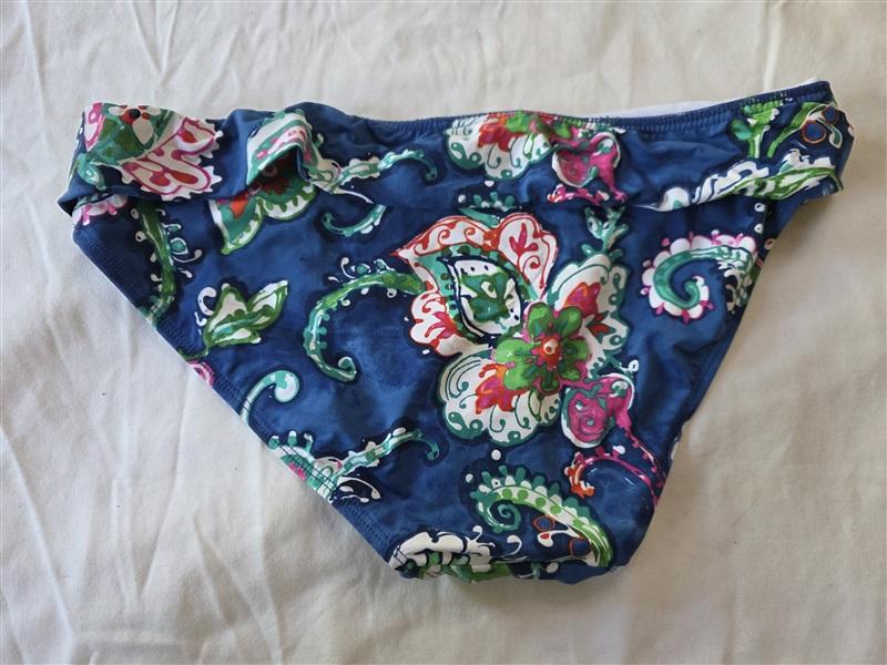 NWOT Ralph Lauren 6 Beach Fold Over Paisley Hipster Swim Bottom Blue 133403