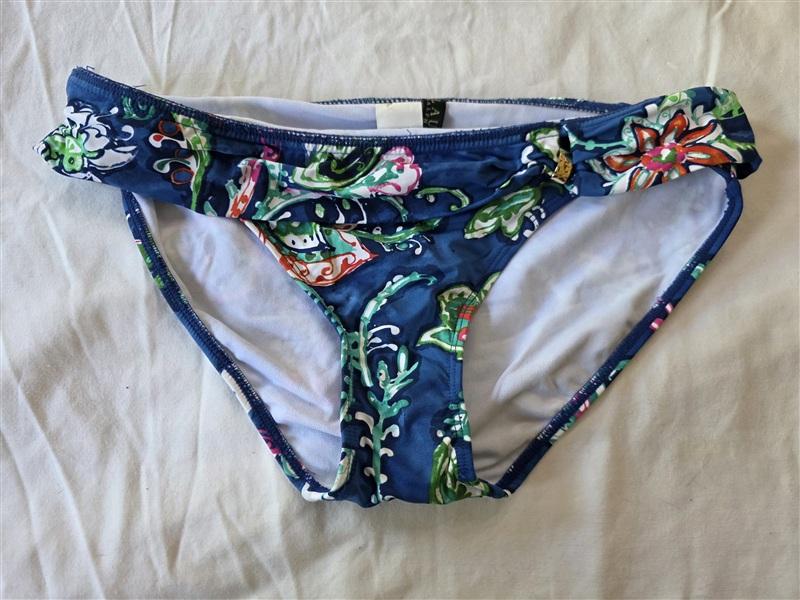 NWOT Ralph Lauren 6 Beach Fold Over Paisley Hipster Swim Bottom Blue 133403