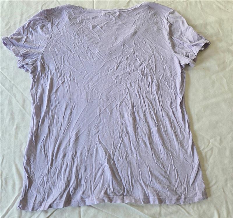 NWOT Michael Stars SM V Neck Short Sleeve T Shirt Purple 133407