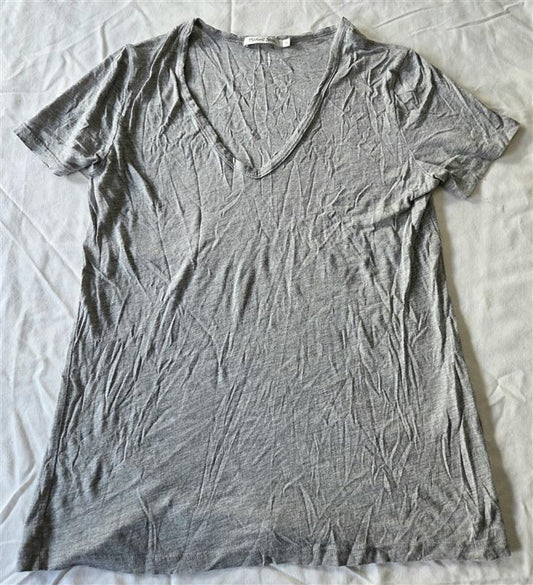 NWOT Michael Stars XS V Neck Short Sleeve T Shirt Gray 133408