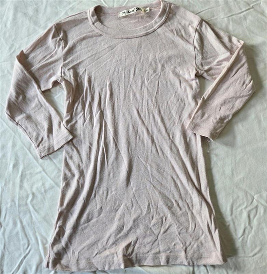 NWOTD Michael Stars OS Shine Scoop Neck Pink Sparkle Top 133409