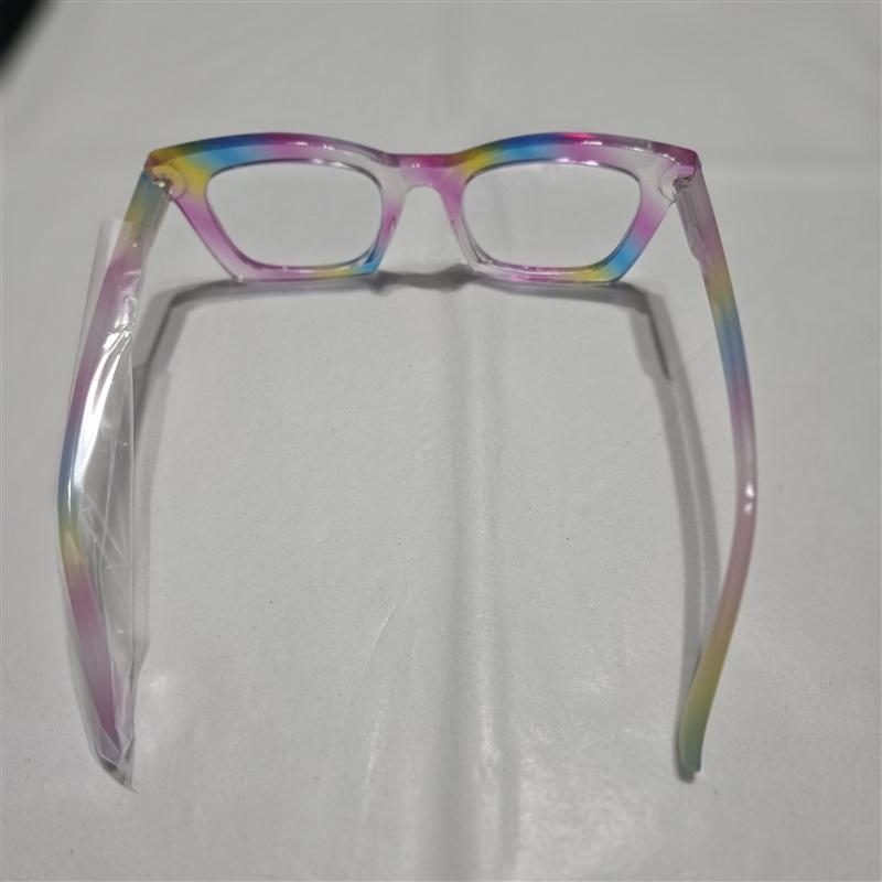 NWT Sheer Rainbow Frame Pride 1.5 Thick Stripe Reading Glasses Readers 133420