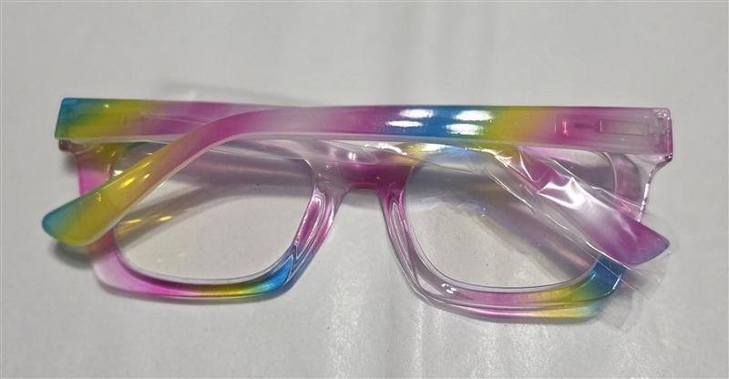 NWT Sheer Rainbow Frame Pride 2.0 Thick Stripe Reading Glasses Readers 133421