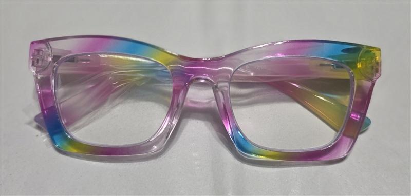 NWT Sheer Rainbow Frame Pride 2.0 Thick Stripe Reading Glasses Readers 133421