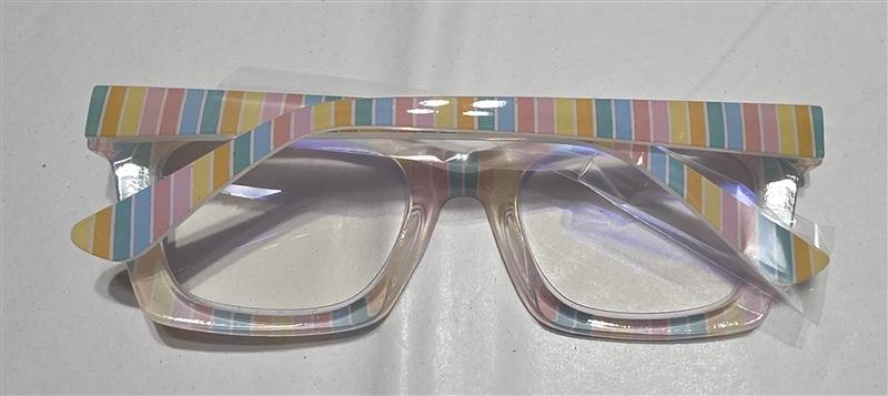 NWT Sheer Pastel Rainbow Pride 1.5 Thin Stripe Reading Glasses Readers 133423