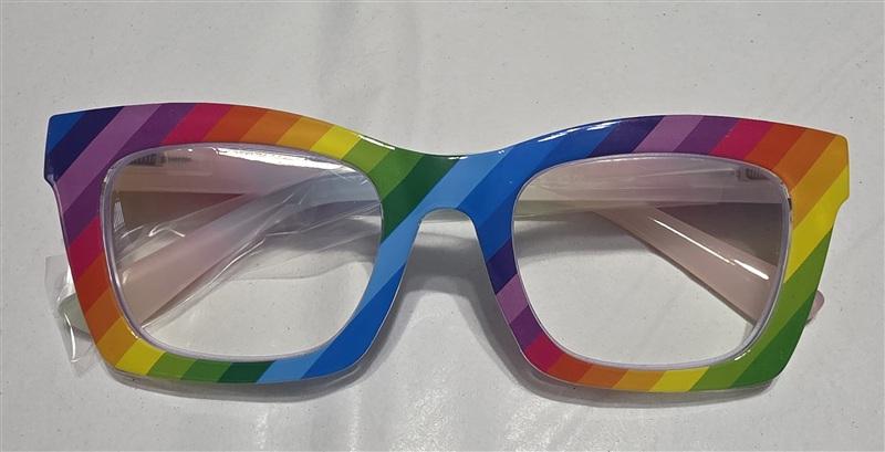NWT Rainbow Frame Pride 1.5 Thin Stripe Frame Reading Glasses Readers 133427