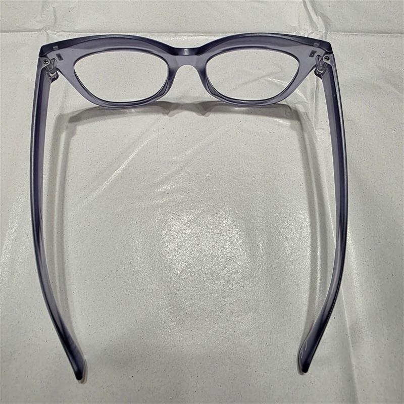 NWT Nicole Miller Sheer Purple 1.5 Cat Eye Thick Reading Nerd Glasses 133431